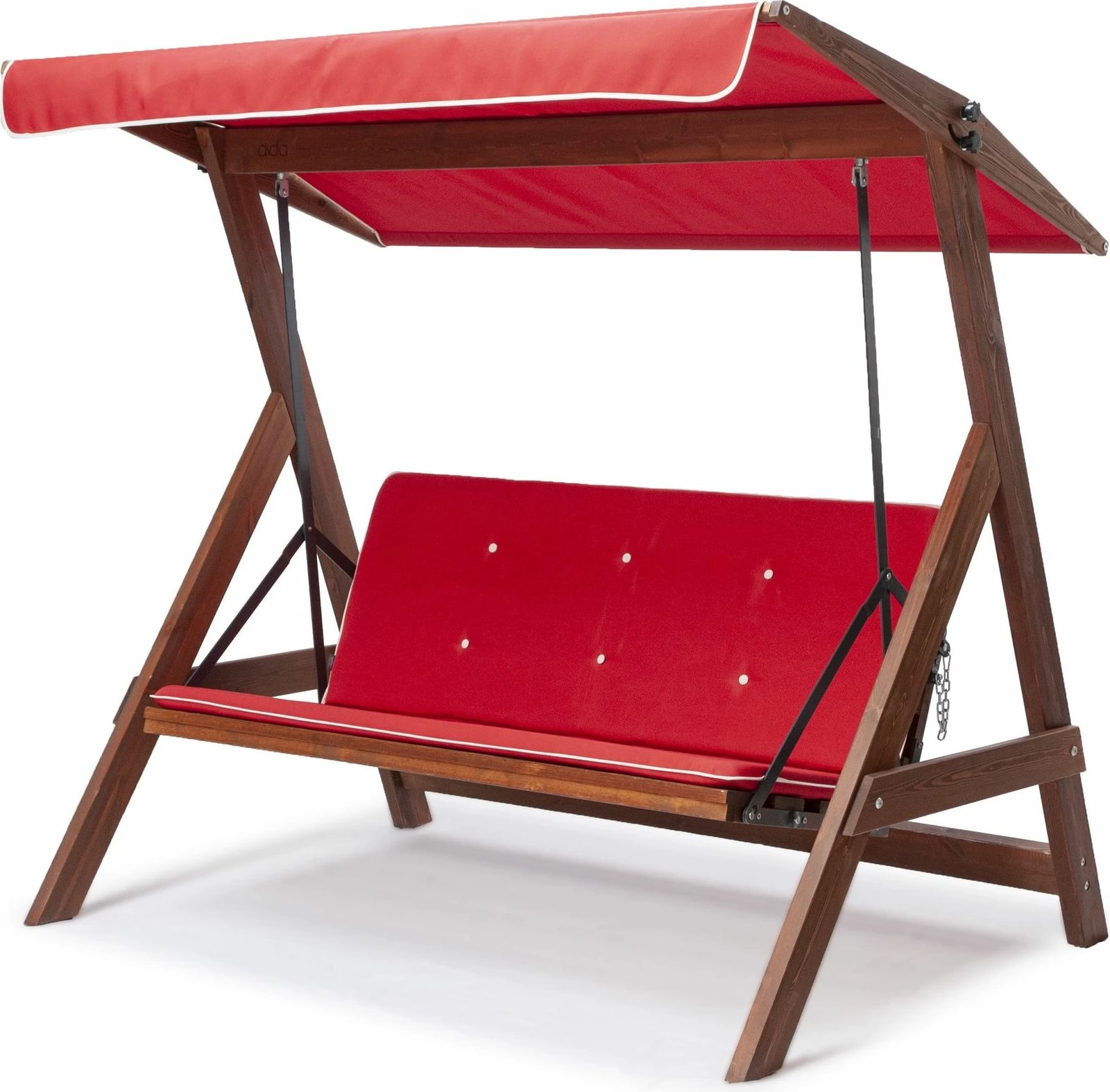 Karrige lëkundëse treshe për kopsht, ngjyrë e kuqe, Skye Decor Roma 2003