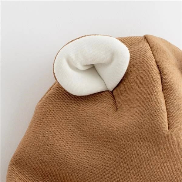 set kapelë me shall qafe për bebe, New Baby Sebastian, madhësi 62 (3-6m), pambuk 95% me elastan, kafe, set 2 copë