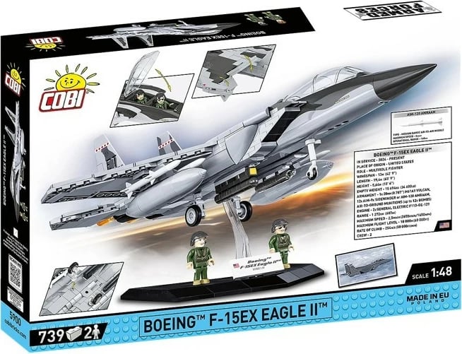 Set blloqesh ndërtimi Cobi Boeing F-15EX Eagle II, 739 pjesë, 1:48