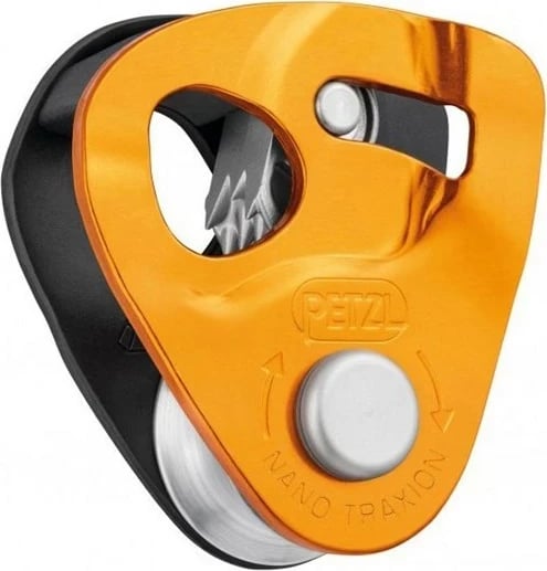Rrotull PETZL Nano Traxion, portokalli