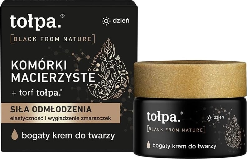 Krem për fytyrë për femra Tołpa Black From Nature Rich Day, 50ml