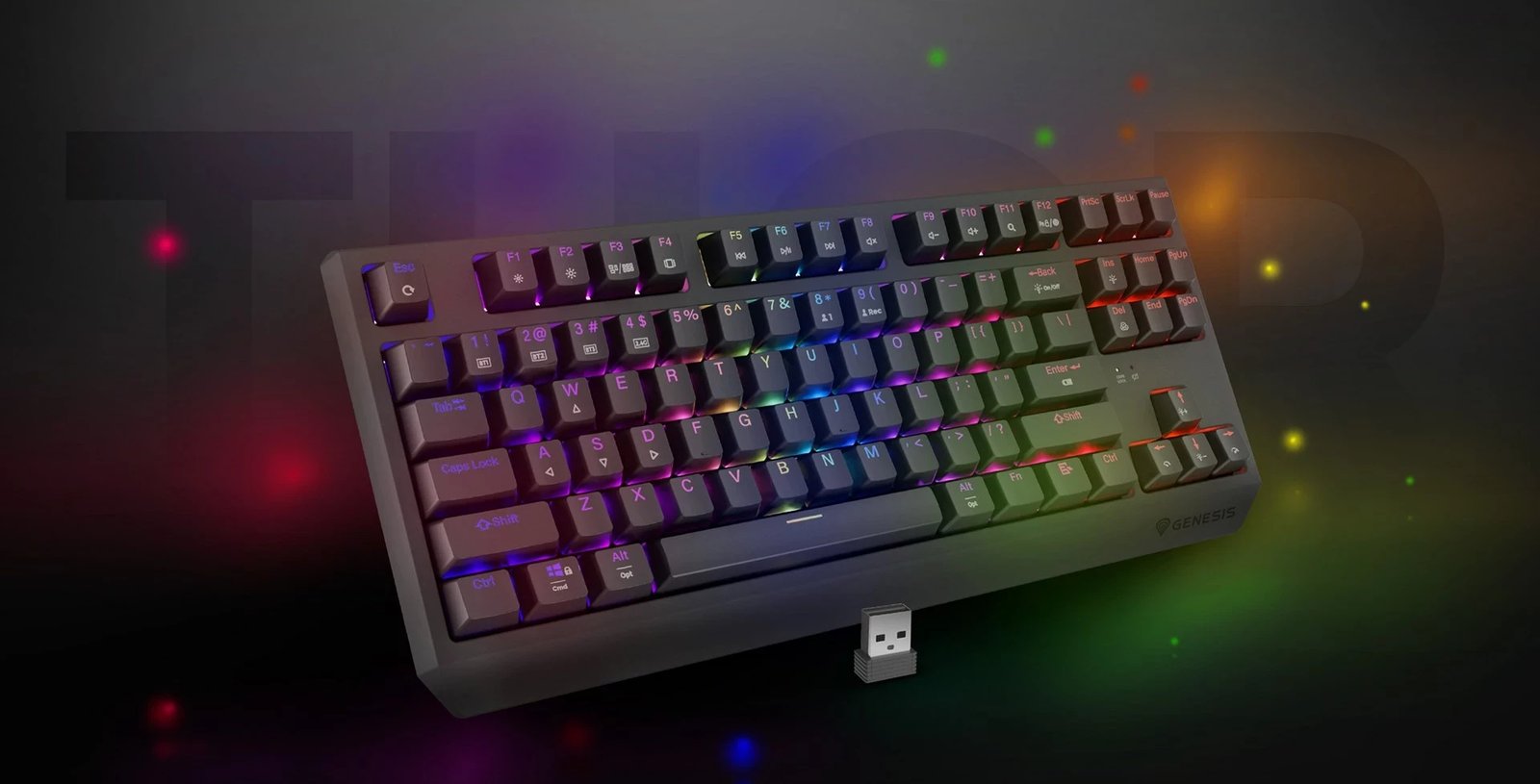 Tastierë mekanike GENESIS Thor 230 TKL, RGB, Wireless & USB Type-C, Gri Tastierë mekanike GENESIS Thor 230 TKL, RGB, Wireless & USB Type-C, Gri