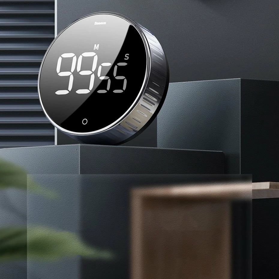 Timer elektronik Baseus Heyo ACDJS-01, me ekran digjital, i zi Timer elektronik Baseus Heyo ACDJS-01, me ekran digjital, i zi