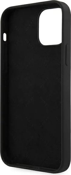 Mbështjellës Guess GUHCP12LLSVSBW për iPhone 12 Pro Max 6.7", silikon, zi/bardhë