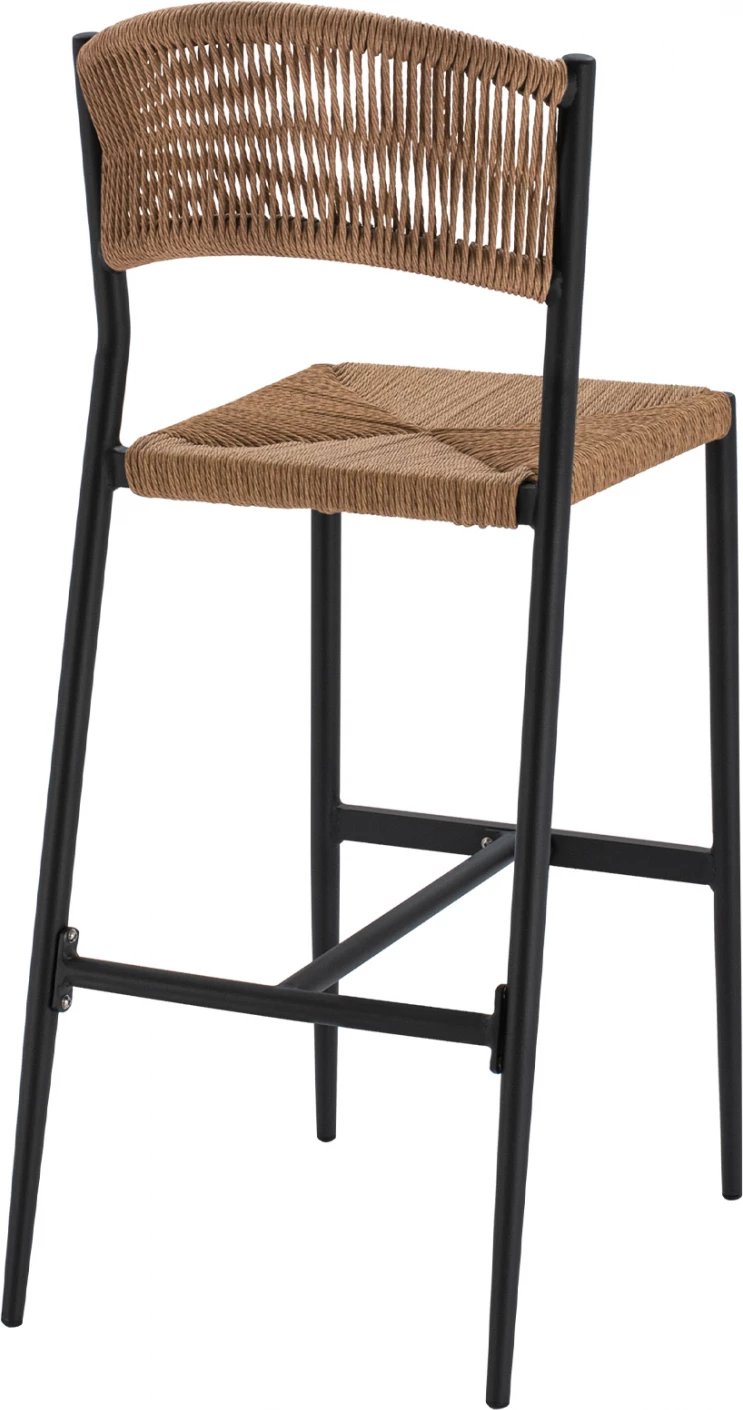 Karrige për bar alumini, ngjyrë qymyr, me litar PE, bezhë, FH5789.02, 45.5x56x111 cm