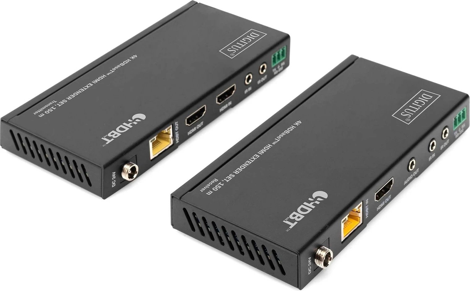 Set transmetues & pranues AV Digitus DS-55508, 4K HDBaseT, 150m, i zi