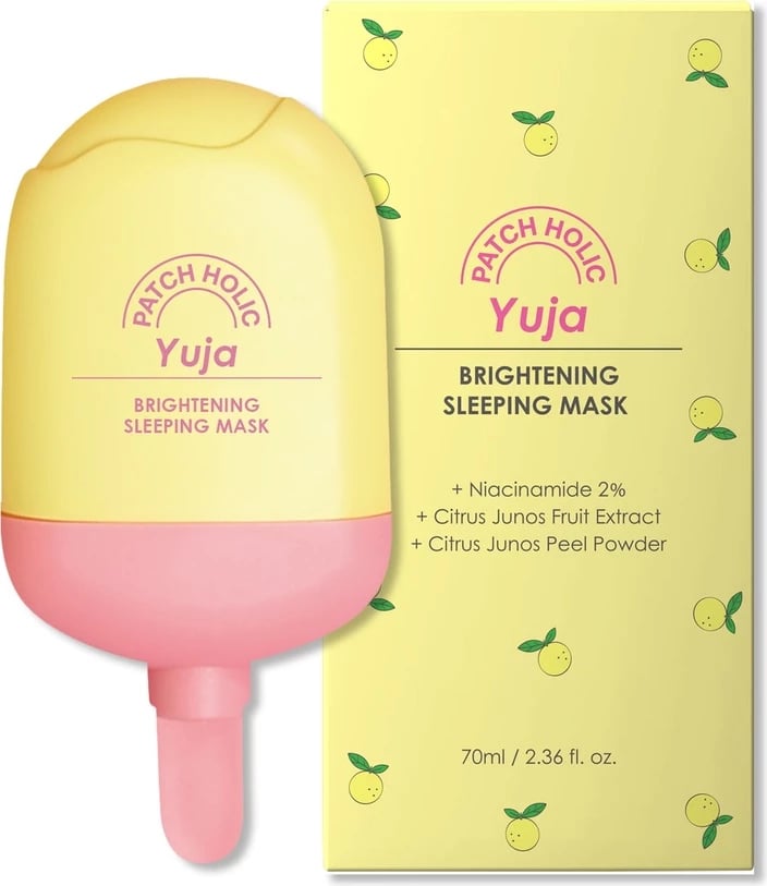 Maskë nate për fytyrë PATCH HOLIC Yuja Brightening Sleeping Mask për femra, 70ml