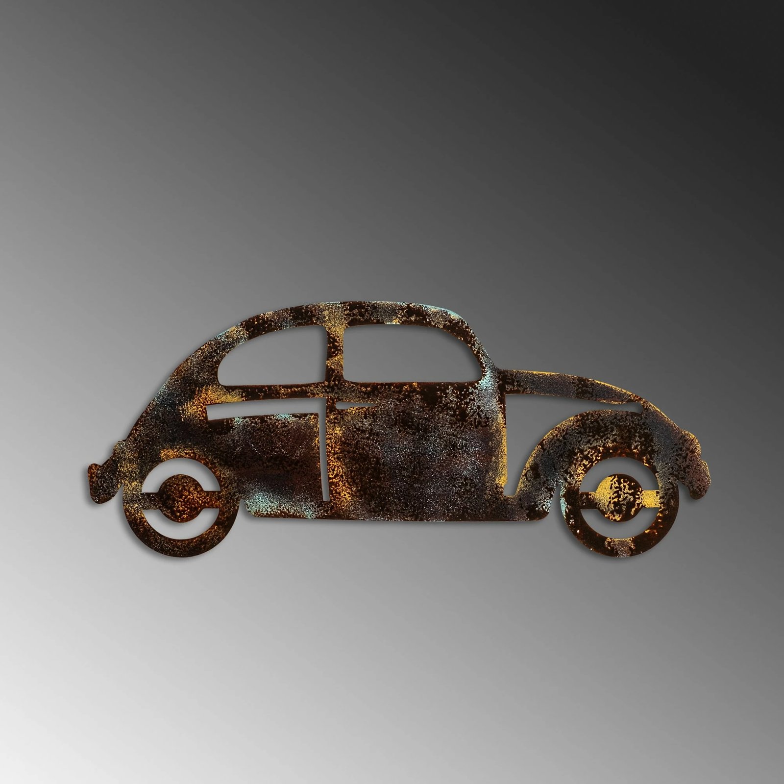 Aksesor dekorativ metalik për mur, veturë, Wallity, Car 18