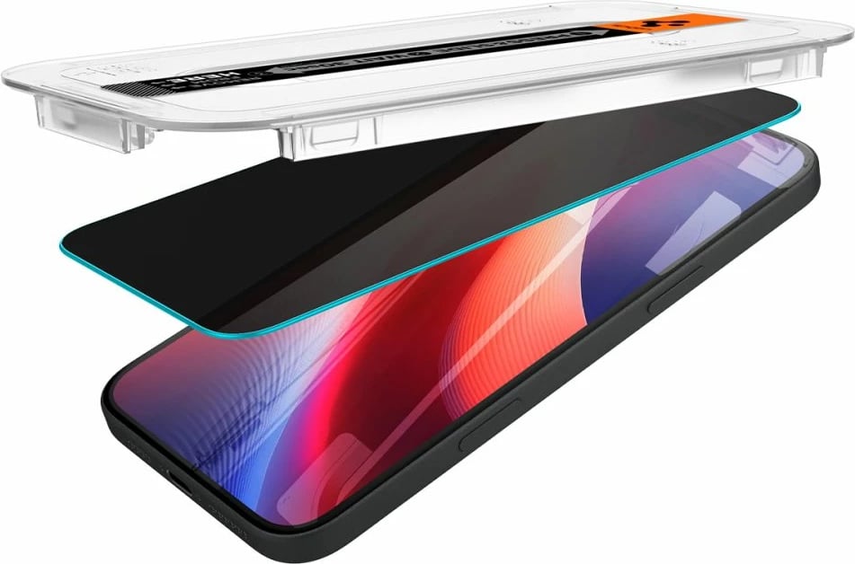 Mbrojtës ekrani Spigen Glas.tR EzFit Privacy për iPhone 15/16, 2 copë