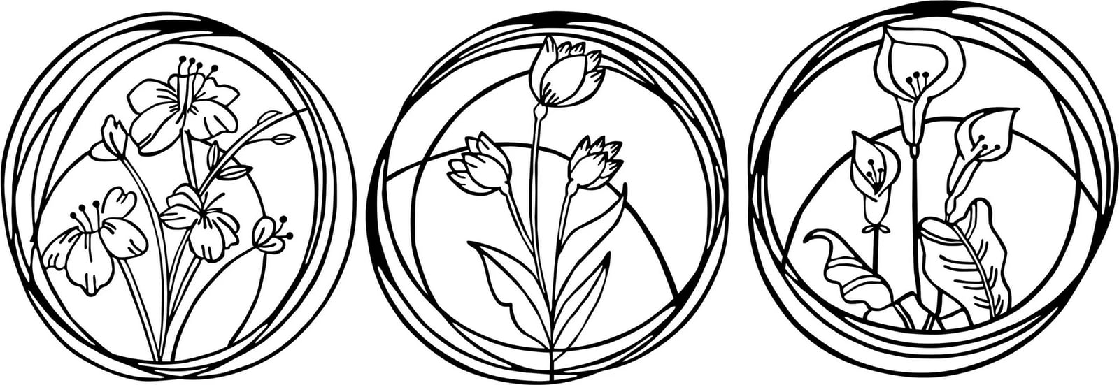 Aksesor dekorativ metalik për mur, Wallity, Lule 5