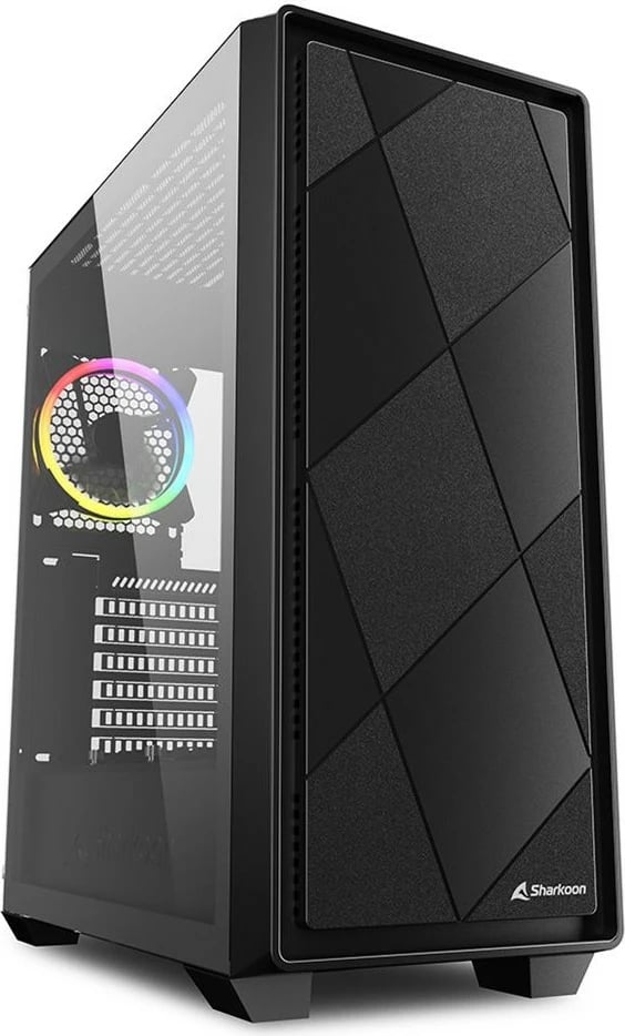 Kasë Sharkoon VS8 RGB midi, e zezë