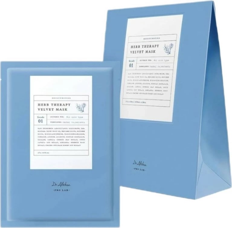 Maskë fytyre Dr. Althea Pro Lab Herb Therapy Velvet Mask për femra 10 copë