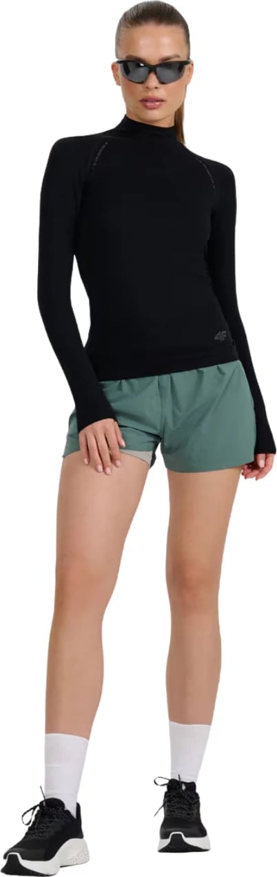 Maicë me mëngë të gjata për femra 4F, e zezë