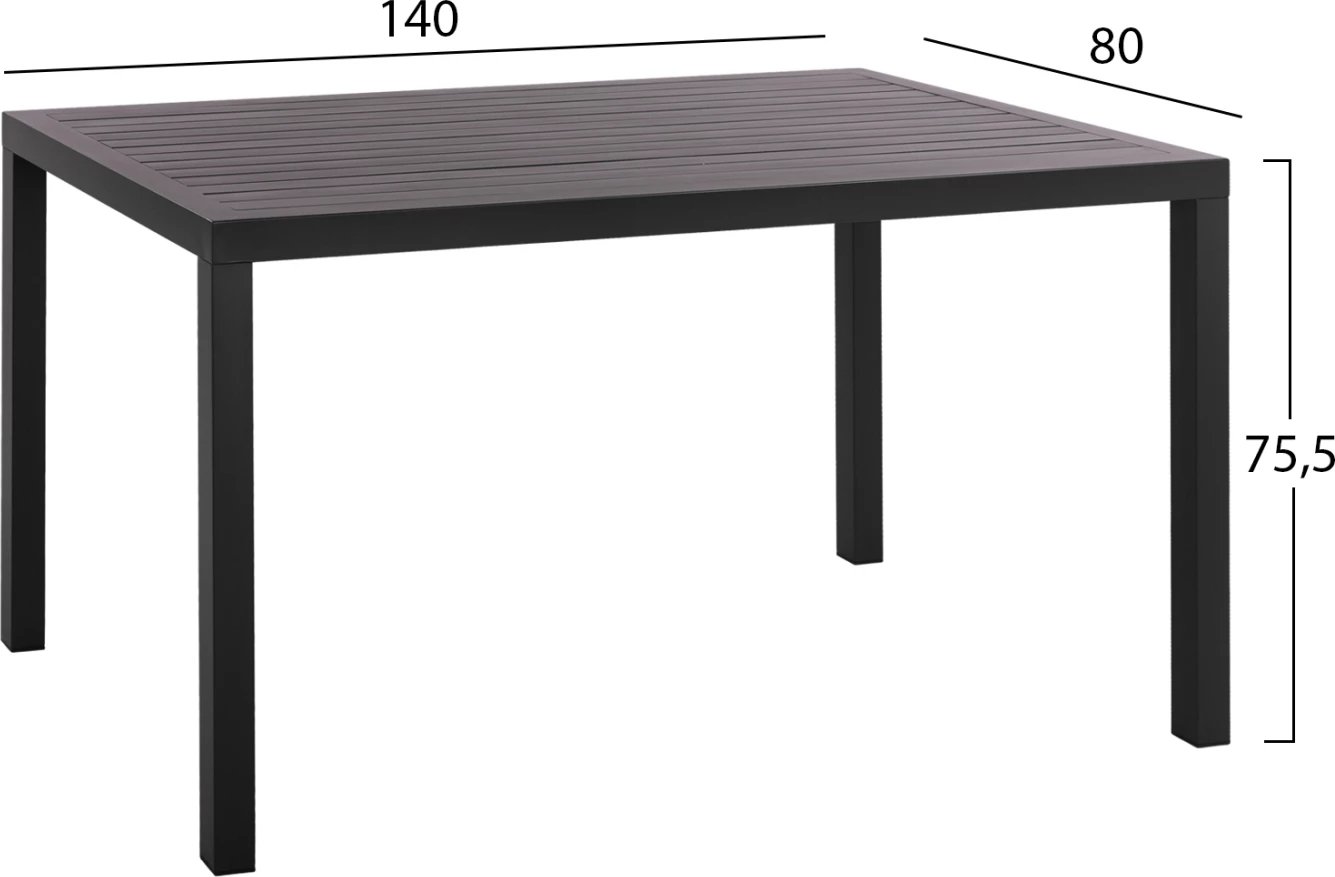 Tavolinë alumini 140x80 Gri FH5571.02