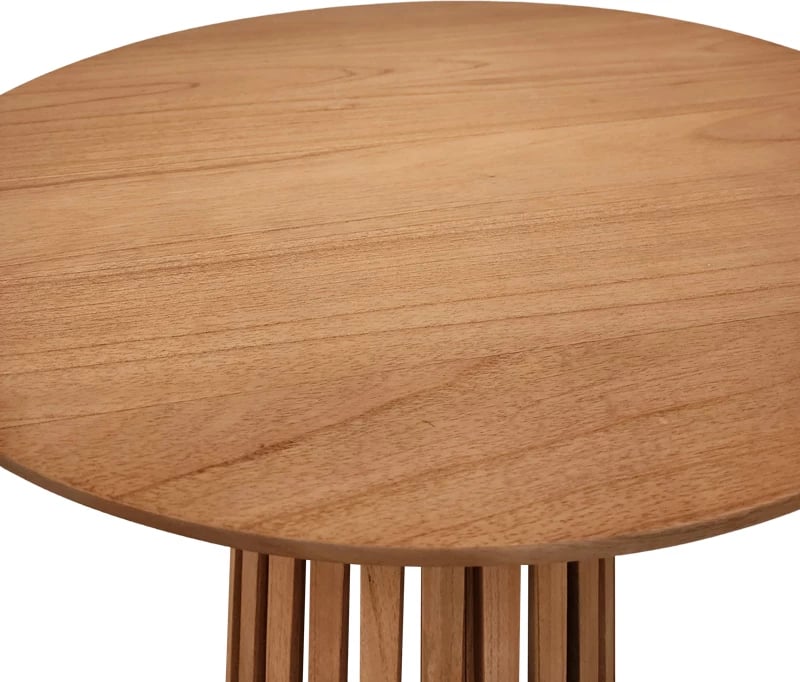 Tavolinë Kenda, dru mindi, ngjyrë natyrale, D80x75cm