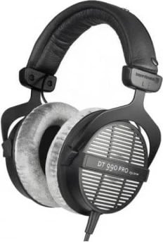 Kufje Beyerdynamic DT 990 PRO, me kabllo, për muzikë, Zezë, Gri