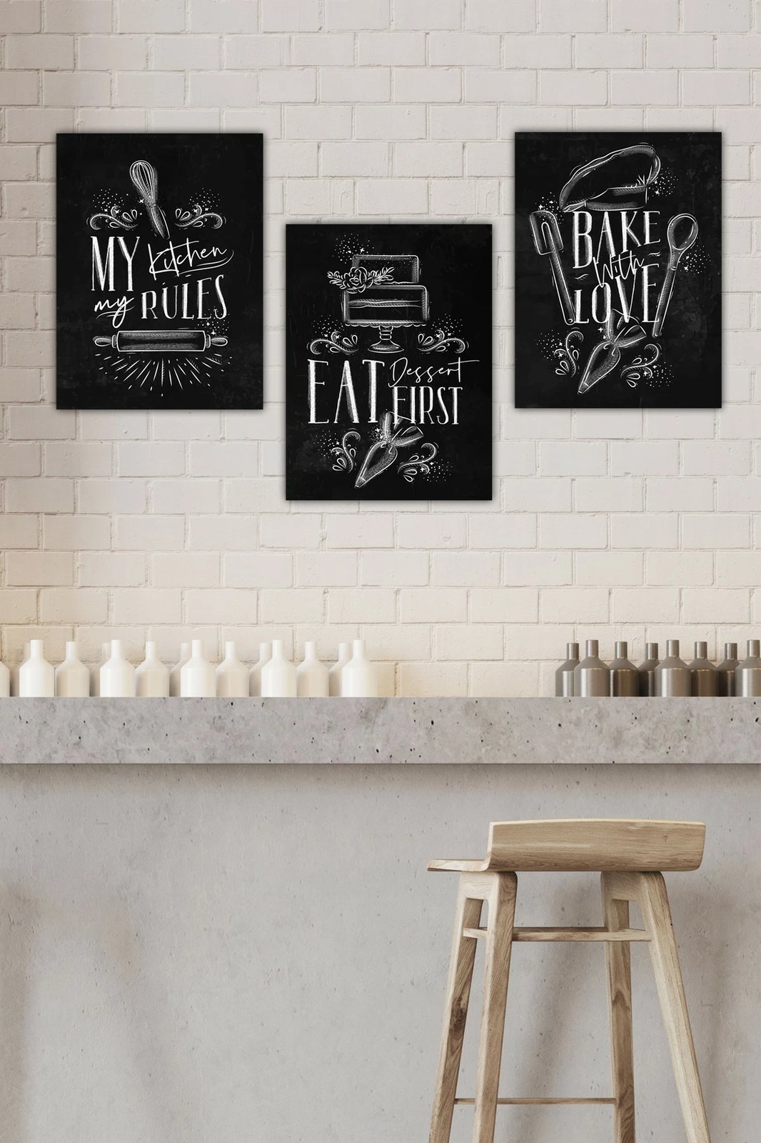 Pikturë dekorative MDF (3 pjesë), Wallity, MDF0096