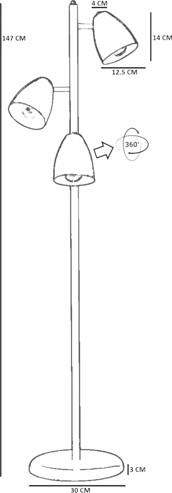 Llambë dyshemeje Opviq, ngjyrë ari, 8960-2 Llambë dyshemeje Opviq, ngjyrë ari, 8960-2