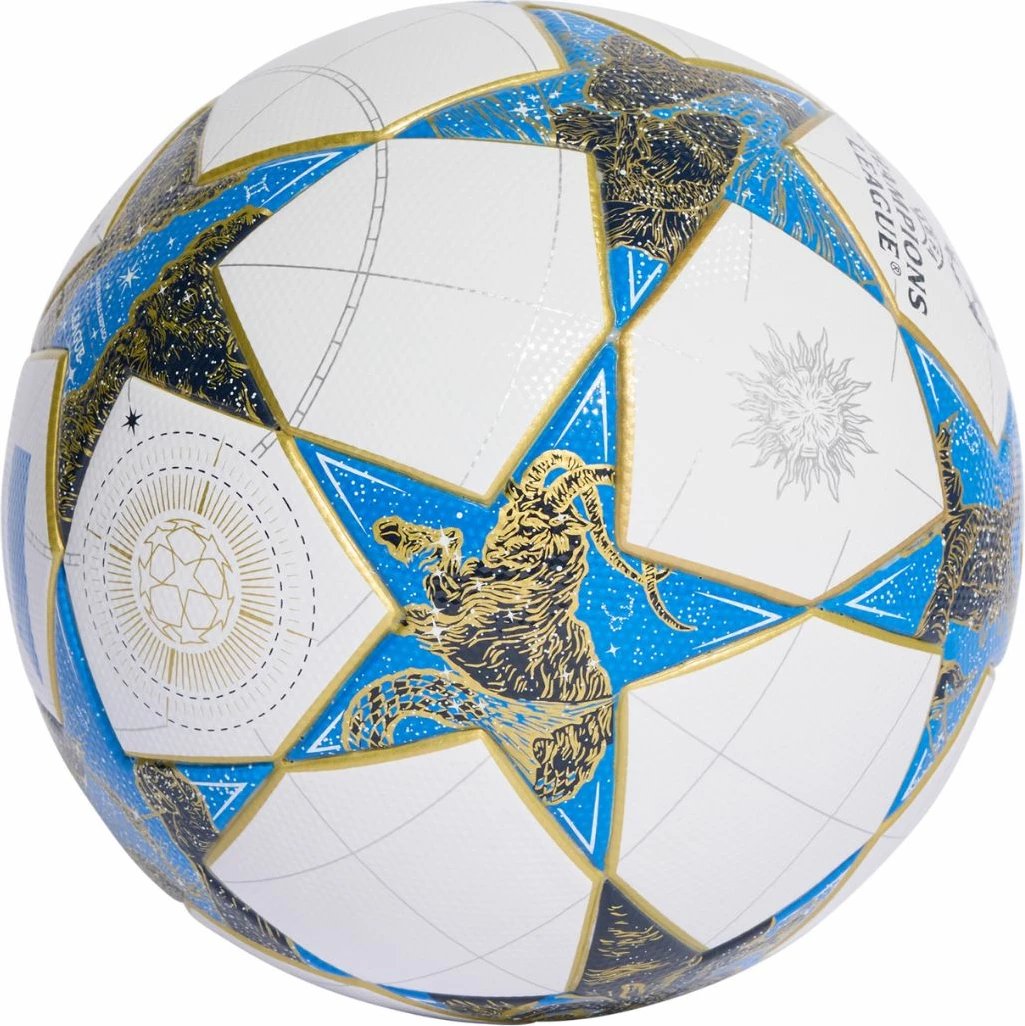 Top futbolli adidas, bardhë-kaltër-ari