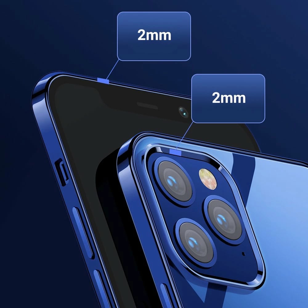 Mbështjellës Joyroom New Beautiful Series për iPhone 12 Pro Max, JR-BP796, i hollë, kornizë e galvanizuar, Gjelbër