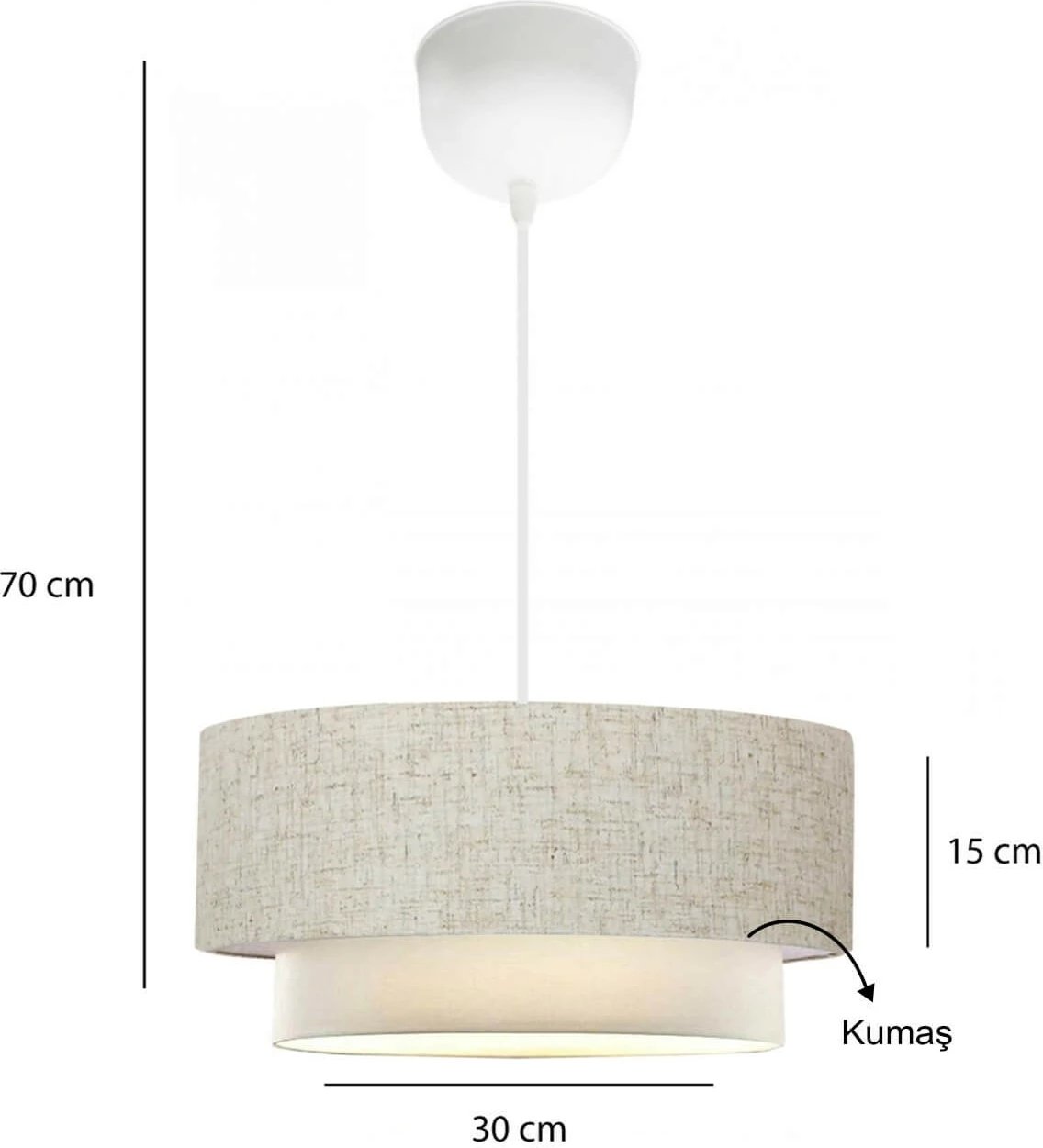 Llambë tavani Opviq, krem, 241468