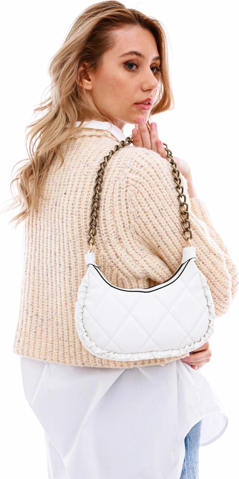Çantë krahu e bardhë Zoozie Bags, 21KÇ22-004