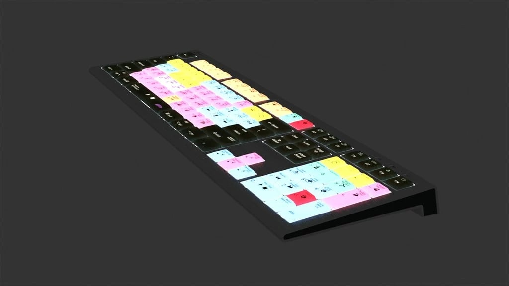 Tastierë LogicKeyboard Astra 2 DE për Mac, për Avid Pro Tools, me taste të ngjyrosura
