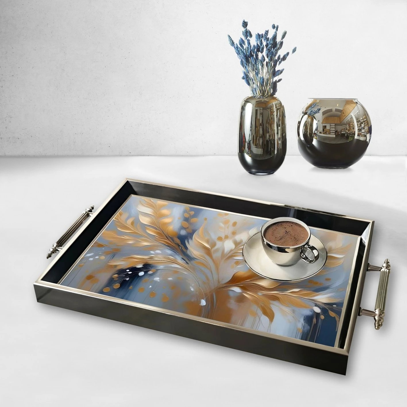 Tabaka dekorative prej qelqi, dizajn Aberto, TPG9926, shumëngjyrëshe