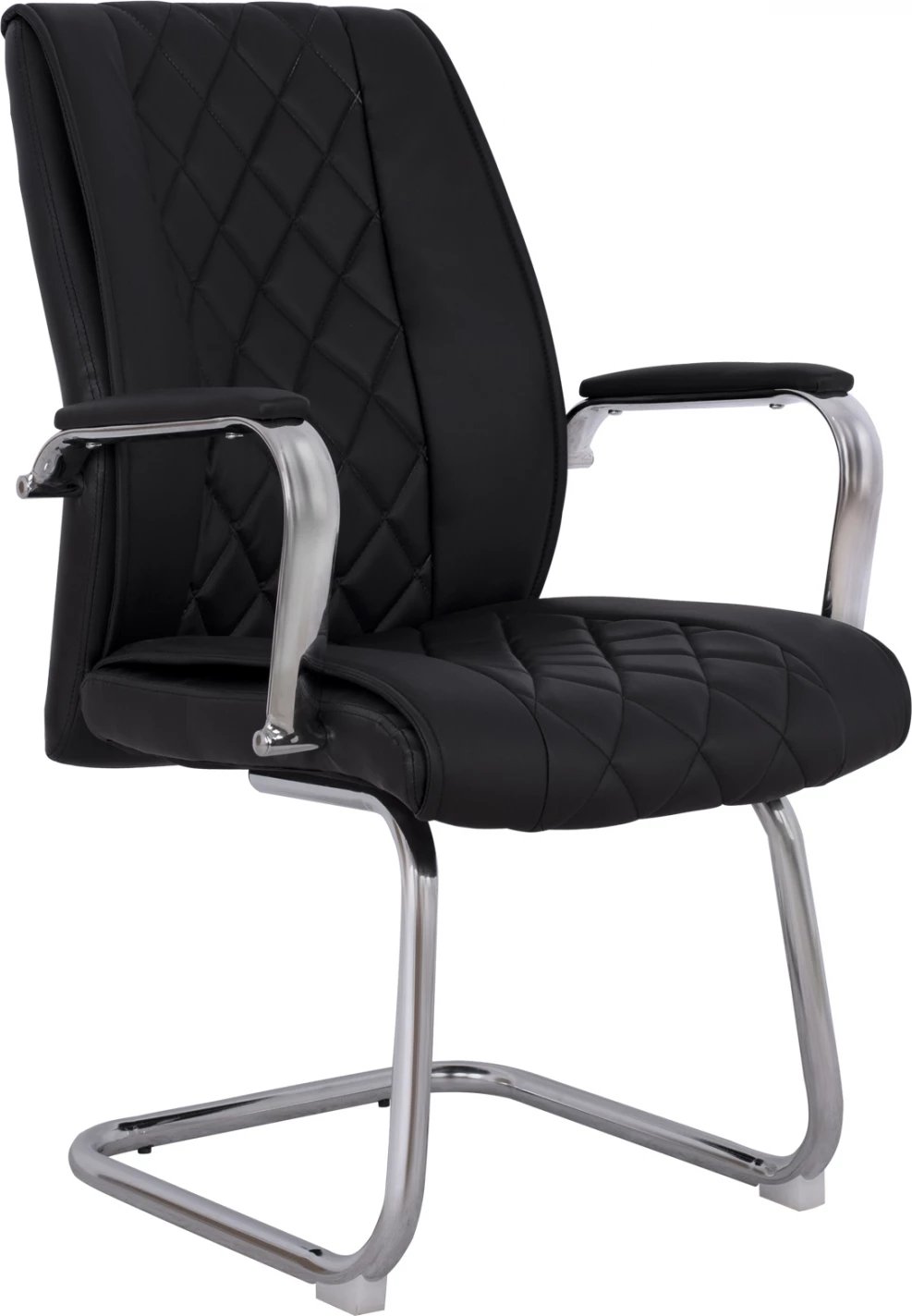 Karrige për zyre konferencash FH1105.01, set prej 2 copë, e zezë