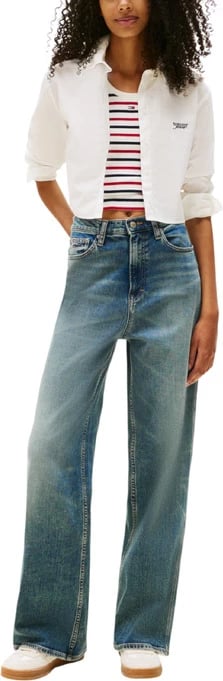 Këmishë Tommy Hilfiger Jeans femra e bardhë