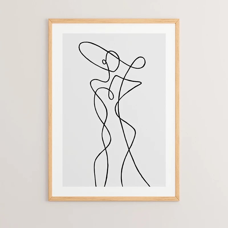 Dekor muri me kornizë Ladia, print digjital, 33x1.5x48cm