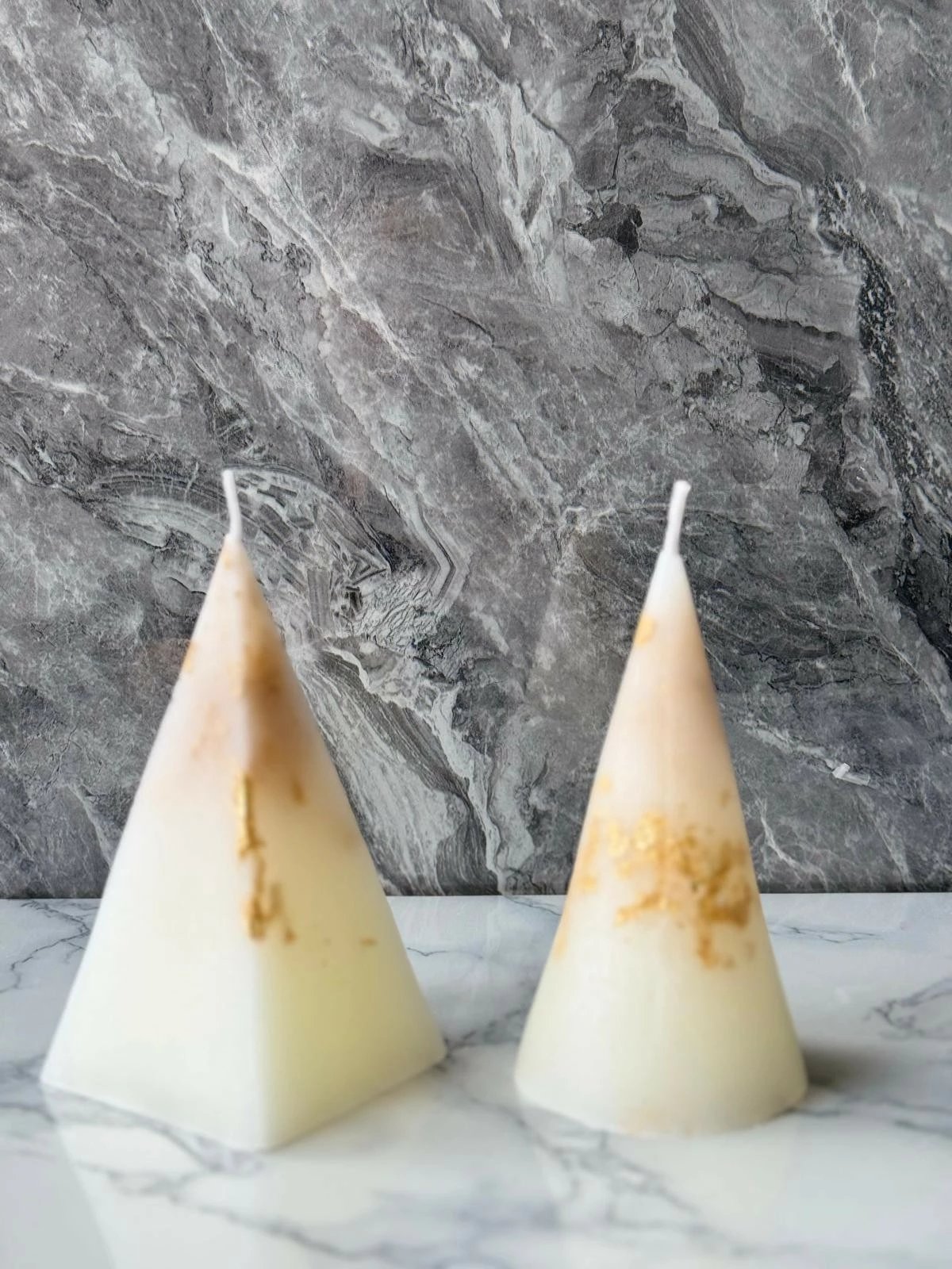 Set qirinjësh (2 copë), Glamour Candle 16M, Evila Originals, e bardhë