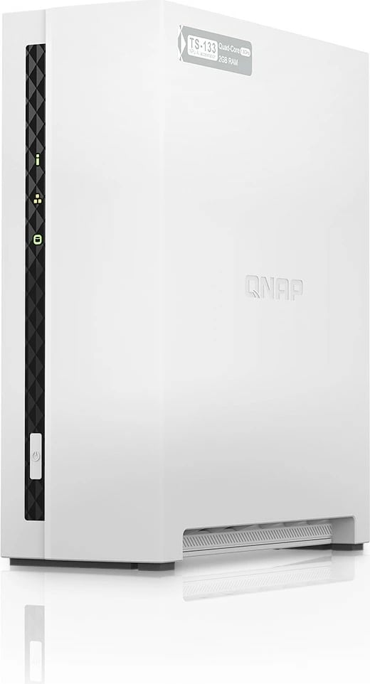 NAS QNAP TS-133, 1 bay, ARM Quad Core 1.8GHz, 2GB RAM, bardhë