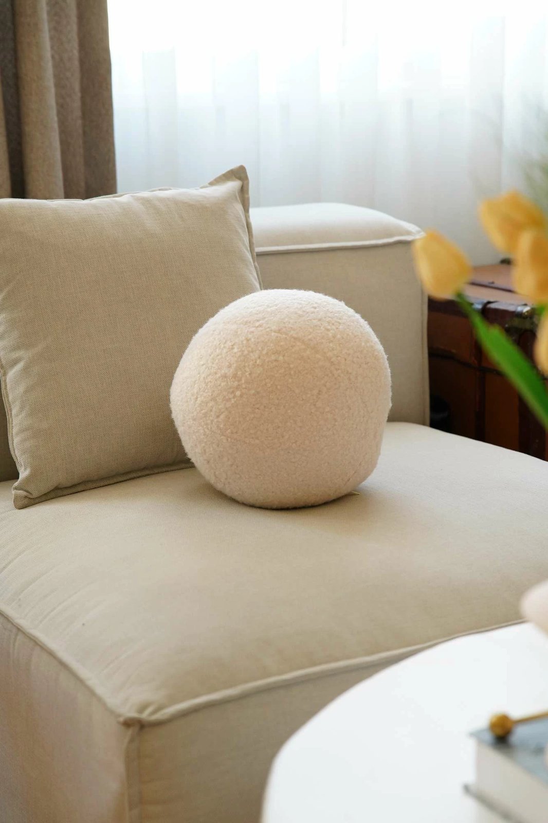 Jastëk dekorativ Teddy Top 20, ngjyrë bezhë e çelët