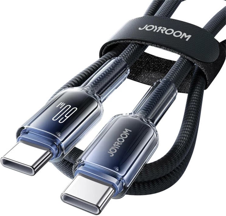 Kabllo USB-C në USB-C Joyroom S-A42, 1.2m, 60W, e zezë
