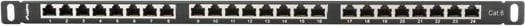 Patch panel Lanberg PPS6-0024-B, 24 porta, Cat 6, 0.5U, i zi