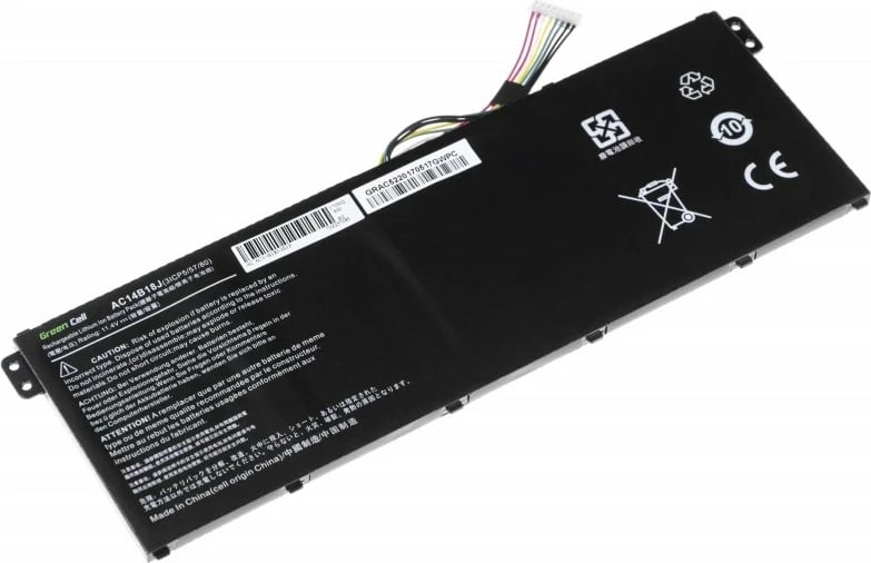 Bateri laptopi Green Cell AC52 për Acer Aspire E11, 11.4V, 2100mAh, e zezë