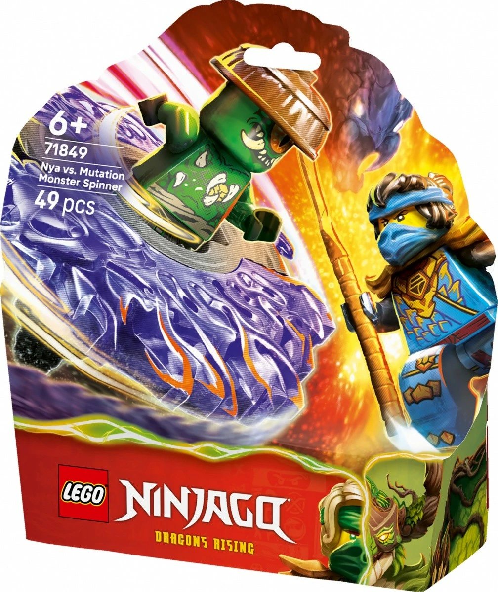set LEGO NINJAGO, 71849 Nya vs Mutant Monster on Spinner, 49 copë, plastikë, i vogël