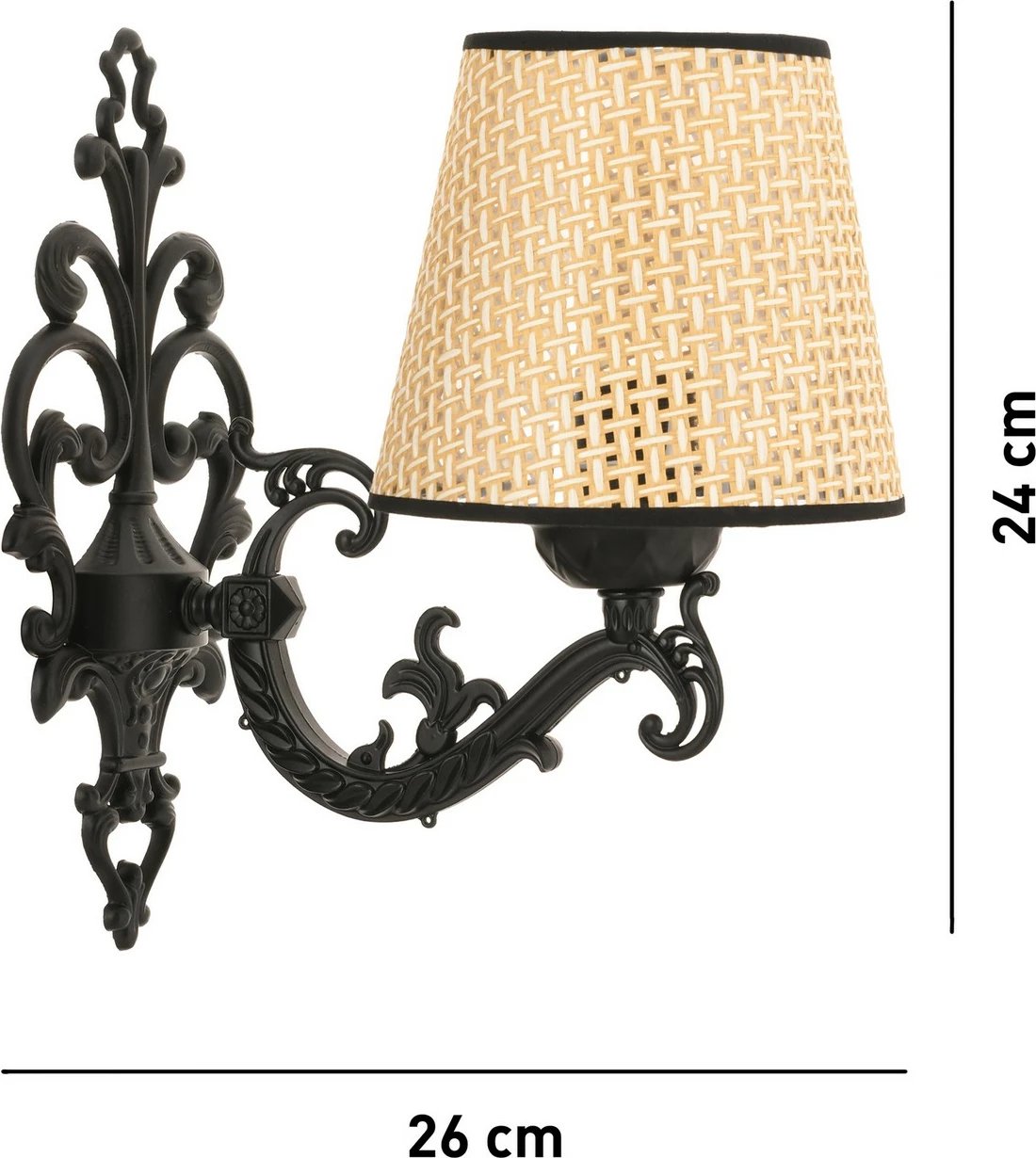 Llambë muri Opviq Claire, korale e zezë, lisi