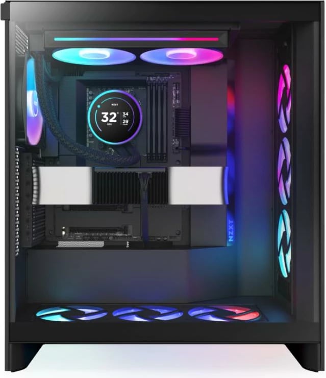 Ftohës ujor CPU, NZXT Kraken Elite 280 RGB (RL-KR28E-B2), 280mm, ekran LCD, socket AM4, zi