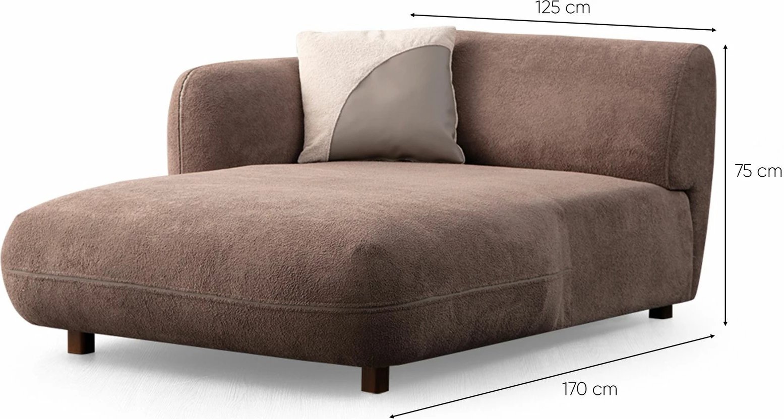 Këndollëse këndi Pavia, krem dhe kafe, 335x335cm, 5 pjesë