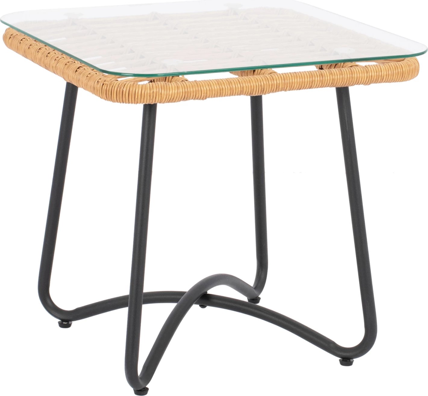 Tavolinë metalike FH5717 me thurje beix 50x50x48.5cm