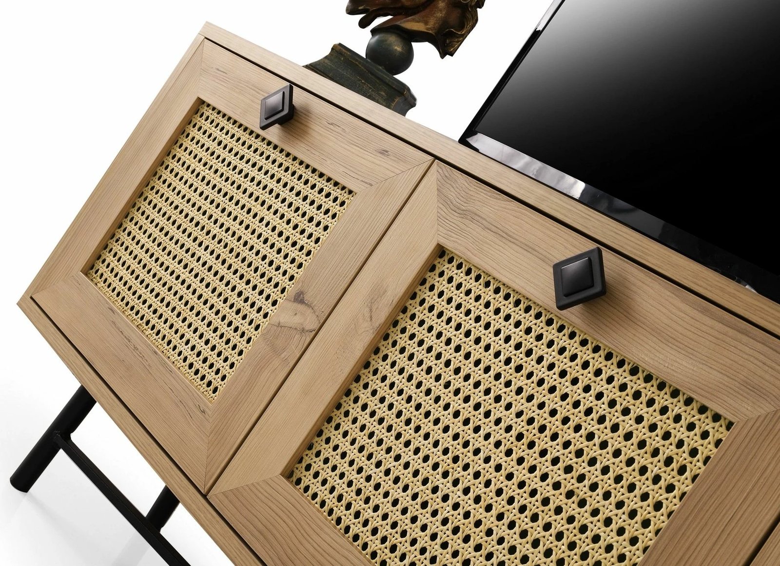 Komodë TV Hanah Home, Alcazar 140, ngjyrë lis dhe e zezë