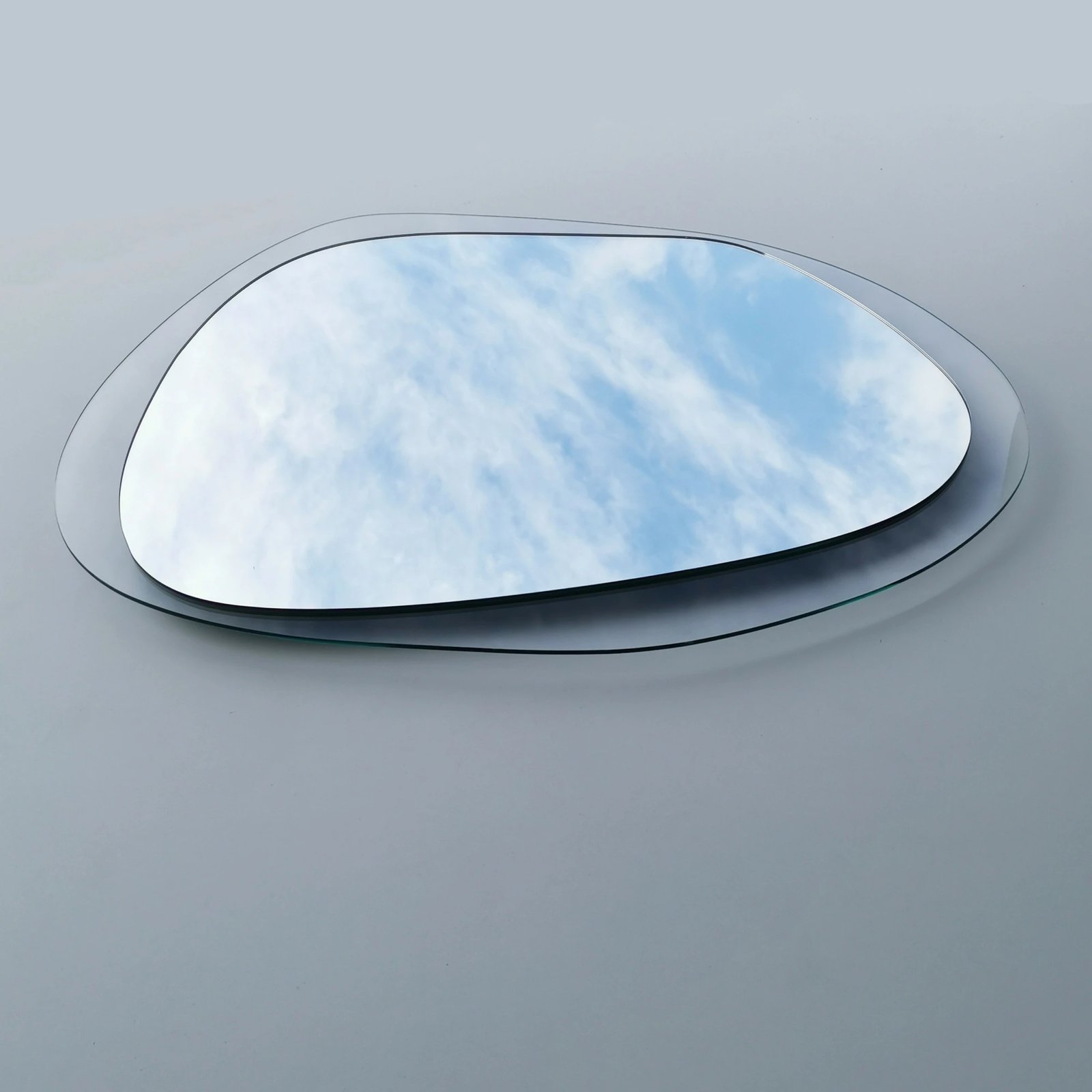 Pasqyrë Hanah Home, xham i temperuar, transparente, Aqua A342, 75x55cm