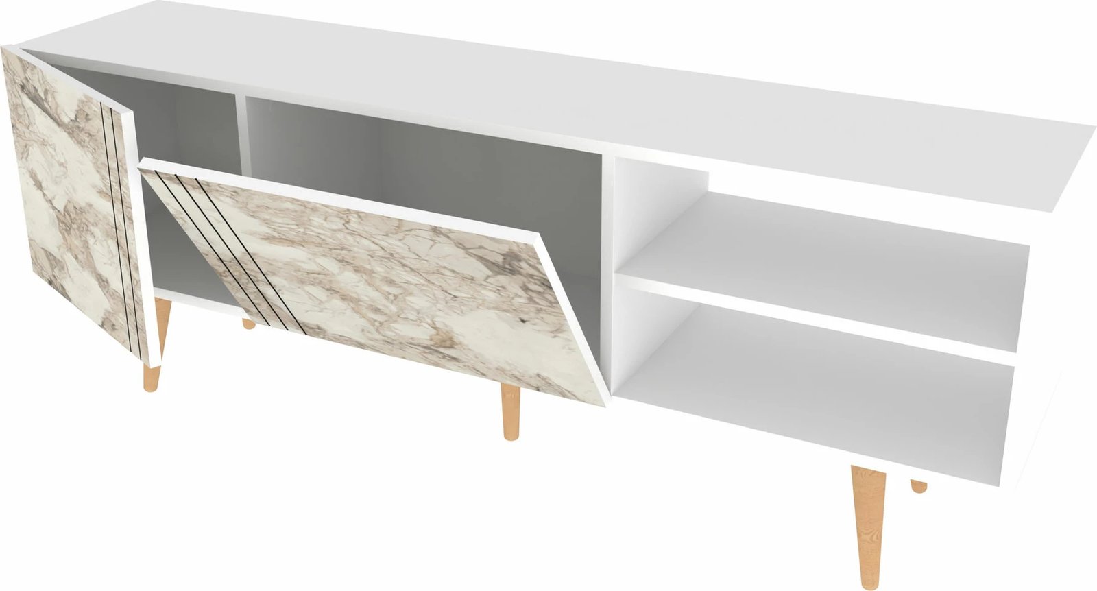 Komodë TV Skye Decor, Ronas, e bardhë