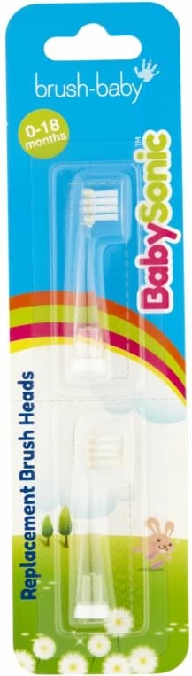 Koka rezervë për furçë dhëmbësh elektrike Brush-Baby BabySonic për fëmijë 0-18 muaj, 2 copë