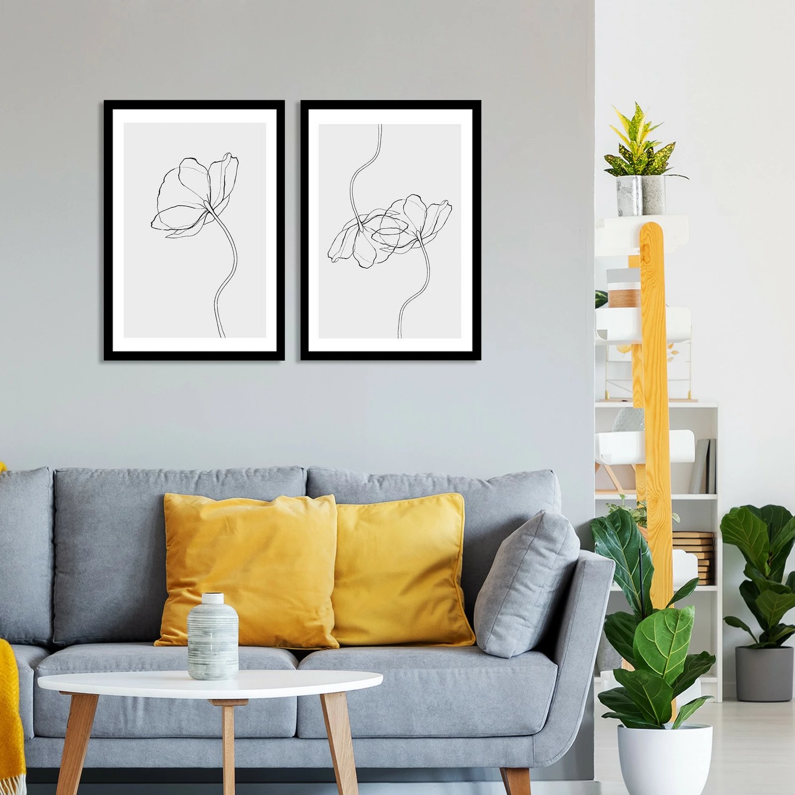 Pikturë dekorative me kornizë MDF (2 copë), Wallity, 2Psctcız-008