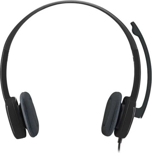Kufje me mikrofon, Logitech, H151 (981-000589), stereo 3.5 mm, kontroll në kabllo, mikrofon me anulim zhurme, e zezë