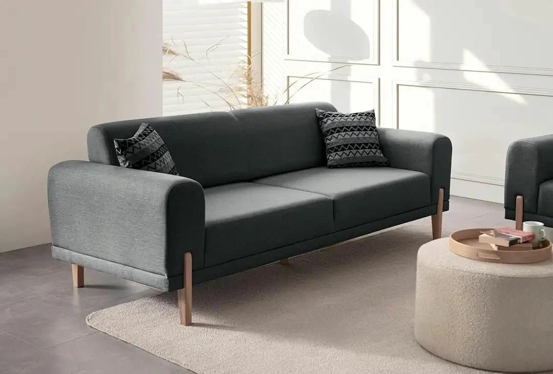 Divan-krevat treshe, ngjyrë antracit, Atelier del Sofa