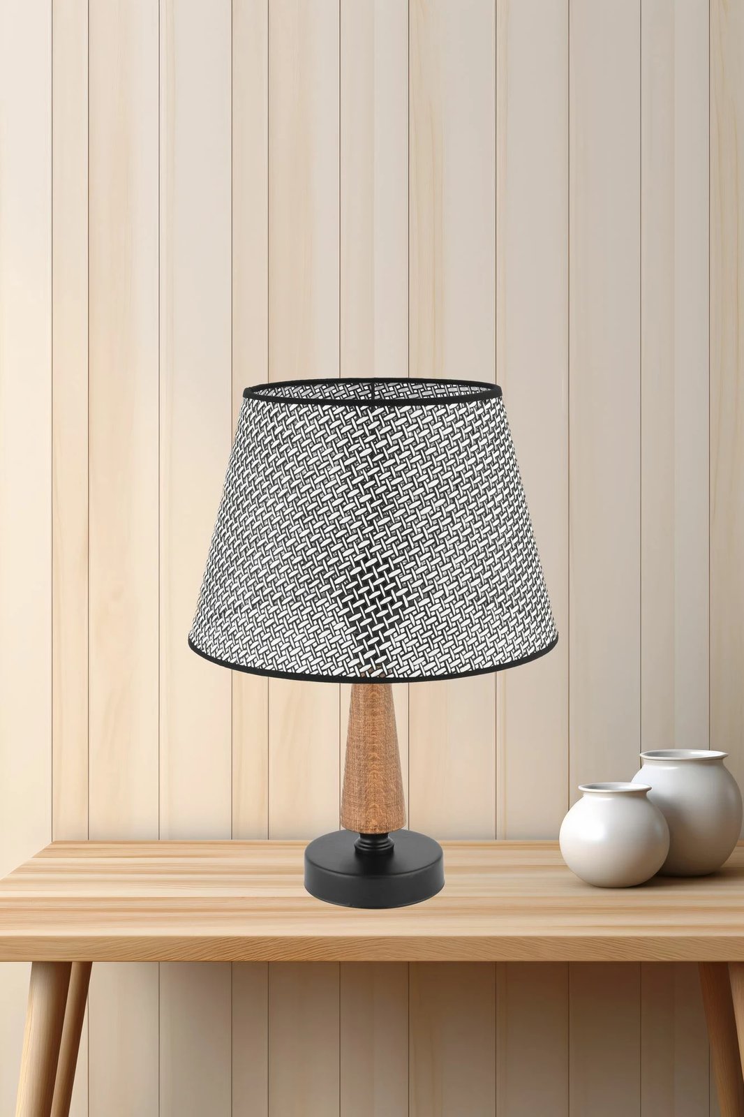 Llambë tavoline Opviq, model 302 Hazeran, gri, kafe, e zezë